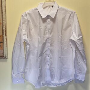 Classic White Women's Button-Up Shirt